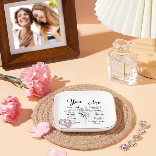 PUDDING CABIN Christian Gifts for Women Religious Scripture Jewelry Dish Bible Verse Tray - Image 2