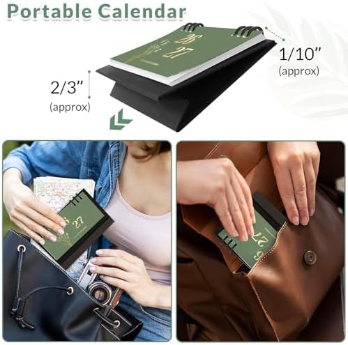Small Desk Calendar 2026-2027, Desktop Calendar 18 Months - Runs From July 2026 Until Dec. 2027, Mini Standing Flip Calendar for Home, School and Office Supplies, 6.3" x 3.1" - Image 5