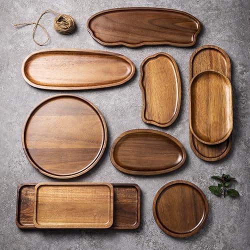 Rectangular Wooden Tray For Serving For Tea Coffee And Desserts With Minimalist Japanese Style And Easy To Clean Wood For Various Settings(TP02（Small）) - Image 6