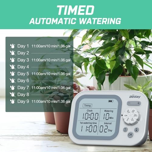 Automatic Drip Irrigation System for Indoor Plants, 2026 Automatic Plant Waterer for 15 Potted Plants Watering with Anti-Siphon and Humidity Mode, Timer, Rechargeable Vacation Self-Watering Pump - Image 5