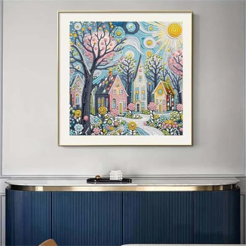 House Diamond Art Kits for Adults,DIY Diamond Painting Kits 12 X 12 inch - Image 3