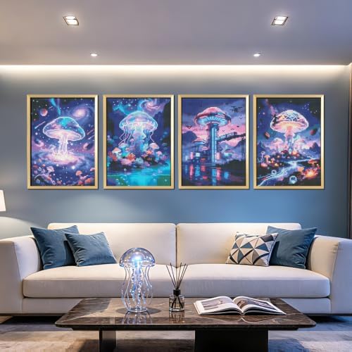 DOZEEZOP 4-Pack Diamond Art Kit for Adults, 5D Diamond Painting 12x16 Inch - Image 2