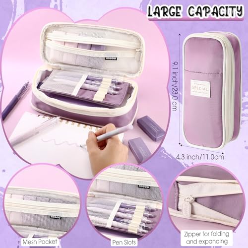 38pcs Aesthetic Office Supplies Kit, Purple Color, Classic - Image 3