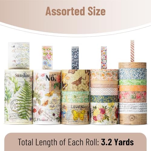 Mr. Pen- Washi Tape Set, 24 Rolls, Assorted Sizes, 3.2 Yards/Roll - Image 4