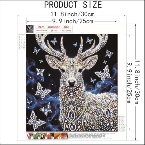 5D Diamond Art Kits for Adults Deer Diamond Painting Kits 12 x 12 inch - Image 5