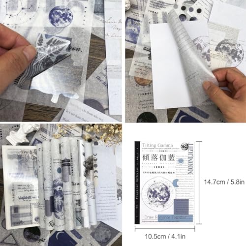 Aesthetic Planet Vintage Washi Stickers - 180pcs Ephemera Sticker Book for Scrapbooking, Journaling & Junk Journal Supplies - Image 4