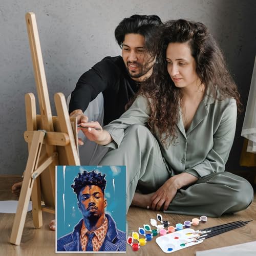 Dinifee 6 Pack Pre Drawn Canvas for Painting Pre Printed Canvas Kit 8 x 10 Inch Stretched Cotton Paint and Sip Set for Adults Couple Party Graduation Summer Date Night(Lover) - Image 6