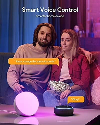 Hifree Smart Table Lamp, Dimmable Desk Lamp with App/Voice Control, LED RGB Color Changing Touch Lamp, Night Lamp for Bedroom Compatible with Alexa - Image 2