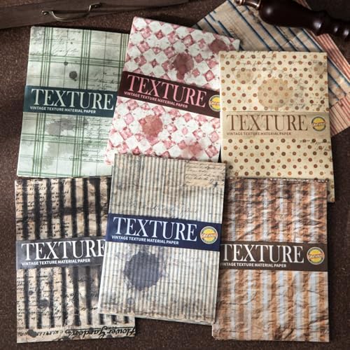 180 Sheets Vintage Stripe Pattern Scrapbook Paper, 3.9x5.5 Inch, 6 Assorted Set Background Decorative Paper Ephemera for Junk Journaling Supplies, Scrapbooking, Collage - Image 2