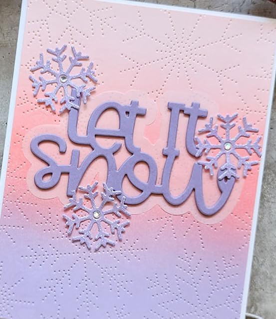 DzIxY Christmas Let It Snow Metal Cutting Dies for Card Making Kit Embossing Paper Die Cuts Scrapbook Machine Stencils Storage Pockets Supplies