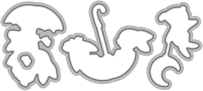 Couple Rabbit Umbrella Stamps and Cutting Dies for Card Making DIY Transparent Silicone Clear Stamp and Metal Die Cuts Sets for Scrapbooking Paper Greeting Cards Decor Seals Craft Supplies