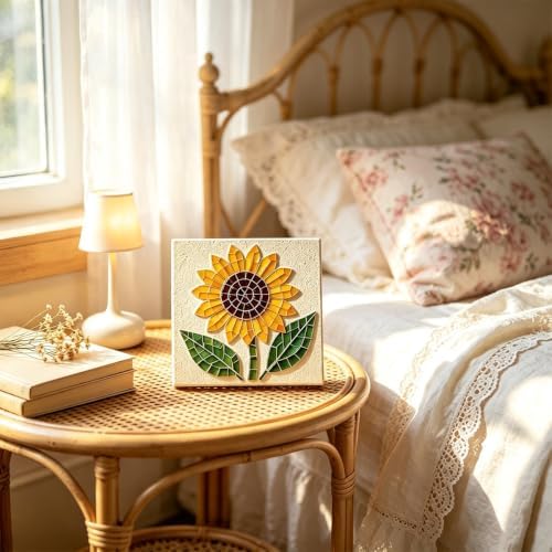 Garden Flowerpot Mosaic Art Kit Floral,Mosaic Art Kits for Adults (Style A I) - Image 2