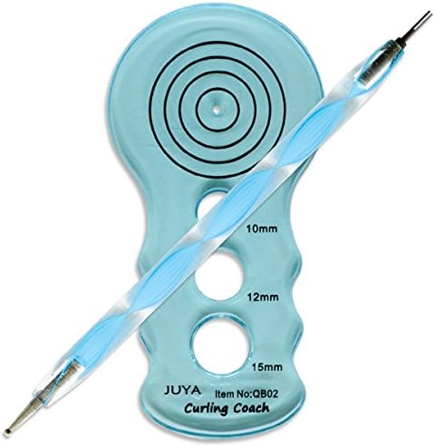 JUYA Paper Quilling Kit 30 Colors 600 Strips 8 Tools, Glue, Blue Set, 5mm - Image 4