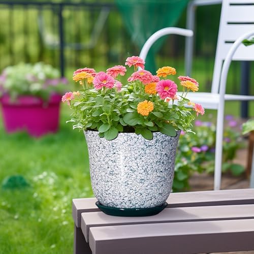 Ceramic Pots for Plants, 8 Inch Plant Pot for Indoor, Green - Image 4