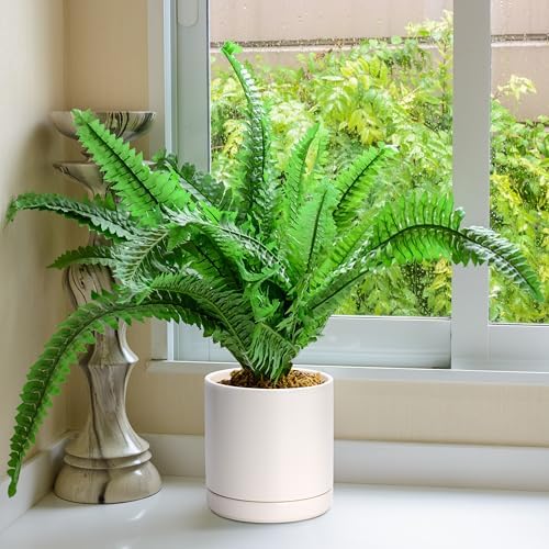 D'vine Dev 8.2 Inch Ceramic Planter Pot, Oatmeal, 94-O-D-8 - Image 5
