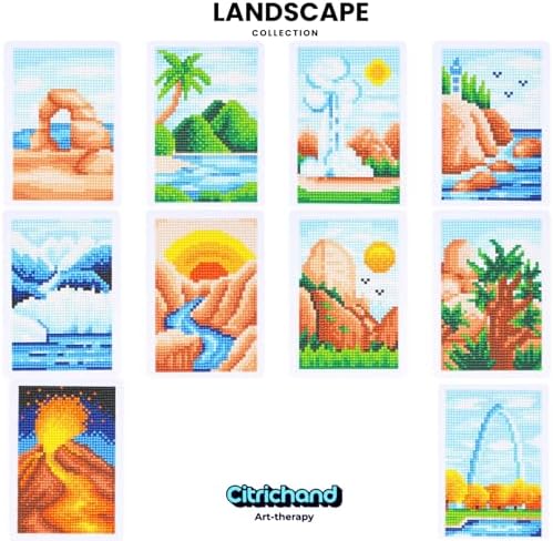Citrichand Small Diamond Art Kits, Landscape Collection 10 Pack for Adults - Image 2