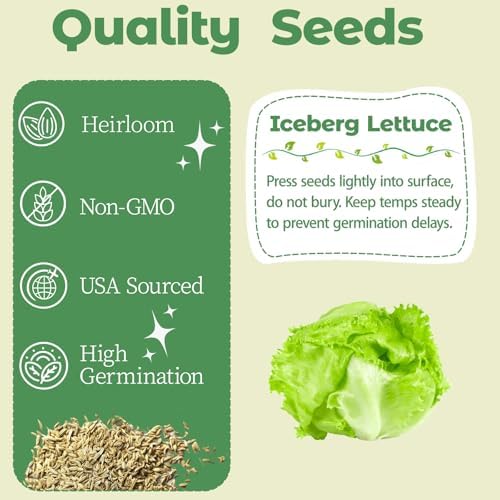 8-Pod Iceberg Lettuce Seed Pod Kit for Aerogarden, Includes Iceberg Seeds - Universal Hydroponic Pods Indoor Gardening Supplies (8-Pod) - Image 2