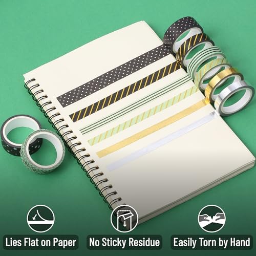Mr. Pen- Washi Tape Set, 8 Rolls, Assorted Sizes, 5 Yards/Roll - Image 5