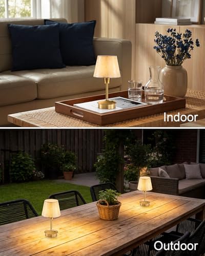 UMEXUS 2 Pack 9.8'' Small Cordless Table Lamp, Battery Operated Touch Lamps - Image 4