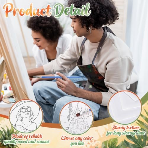 Sherr 140 Pcs 20 Set Pre Drawn Canvas Painting Kit, Summer - Image 3