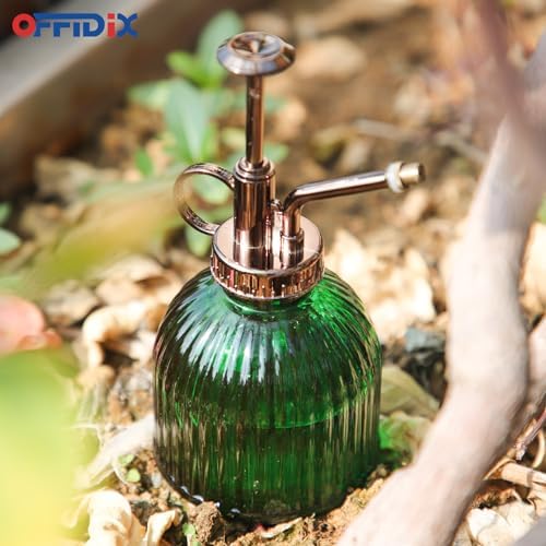 OFFIDIX Plant Mister Spray Bottle, Glass Mister for Indoor 6.7oz Dark Green - Image 6