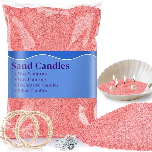 Sukh 15oz Sand Candles with Wicks - Colored Candle Sand Refillable Wax by Sukh