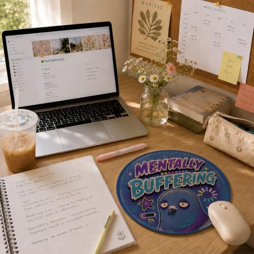 Funny Pigeon Laptop Mouse Pad, Y2K Desk Decor - Image 2