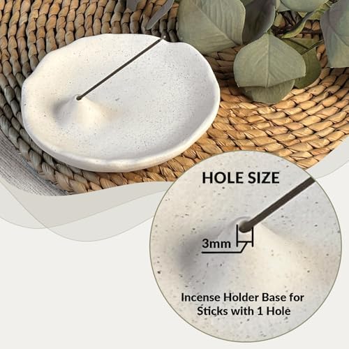 Home Ceramic Incense Holder,Incense Sticks Holder with 1 Hole (3mm)-Gift - Image 4