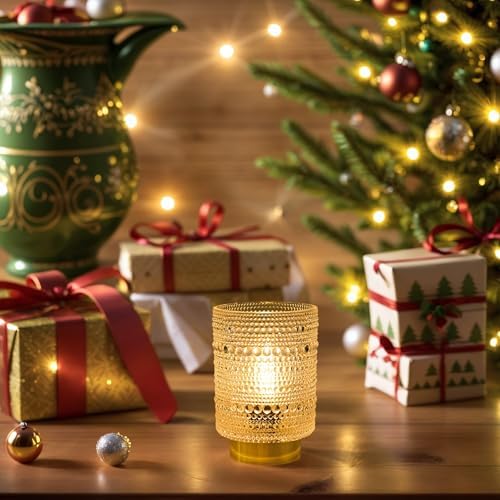 Battery Operated Lamp with Auto-Off Timer, Cordless Table Night Light for Bedroom & Entryway, Portable LED Lamp for Home, Outdoor, Camping No Battery Included (Pearl Design-White) - Image 5