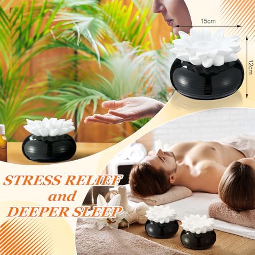 Honeydak 1 Pcs Ceramic Essential Oil Diffuser, Non Electric,Daisy Flowers - Image 2