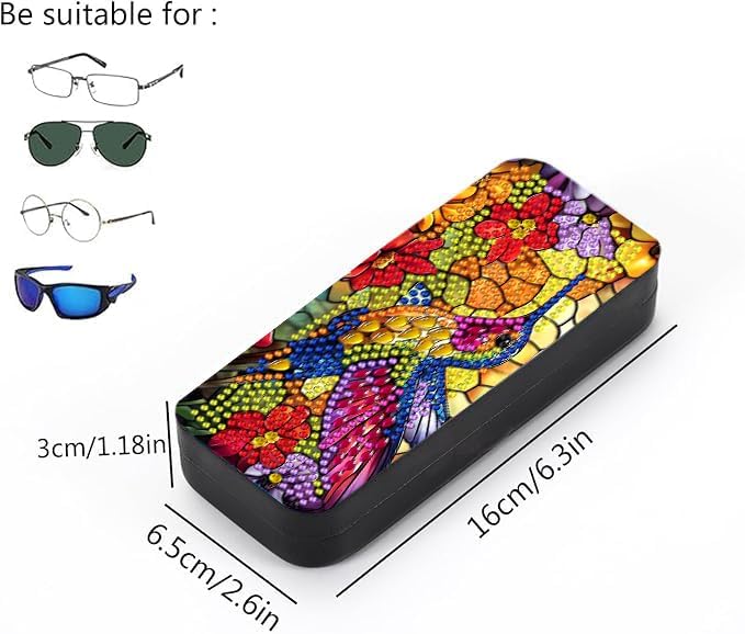 Leatrice 5d Diamond Art Kits for Adults Small Diamond Painting Kit Gem Art Paint by Diamonds Dots Eyeglasses Case DIY for Beginner Women