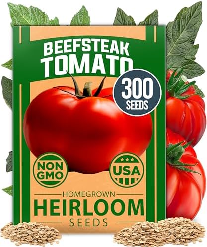 HOME GROWN Beefsteak Tomato Seeds, 300+ Seeds, Solanum lycopersicum by HOMEGROWN