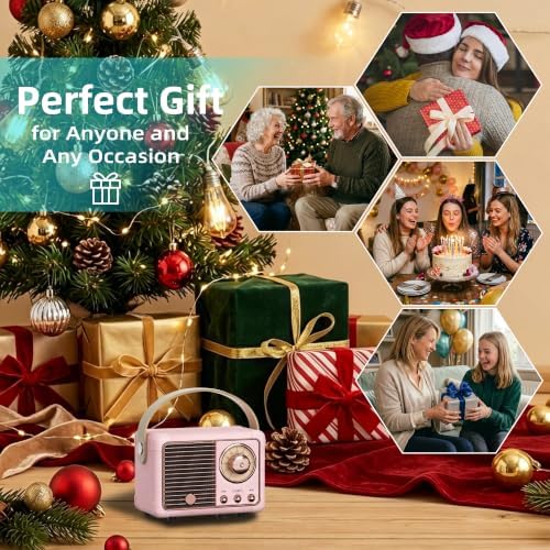 Baolira Retro Bluetooth Speaker, Gifts for Teen Girls, Cute Room Decor - Image 2
