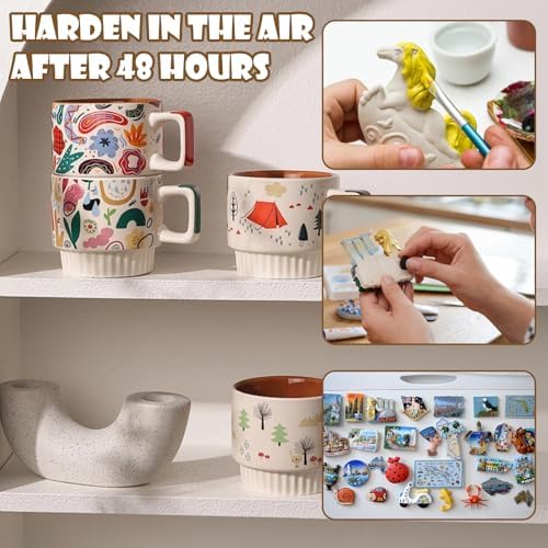 Air Dry Clay for Adults & Beginners, DIY Pottery Kit with Clay-Tools-Kit - Image 5