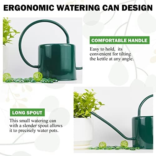 Indoor Watering Can for Houseplants - Long Spout Metal Watering Can for Indoor Plants,Succulents or Outdoor Garden Flower, 1.3L / 40 oz Green - Image 2