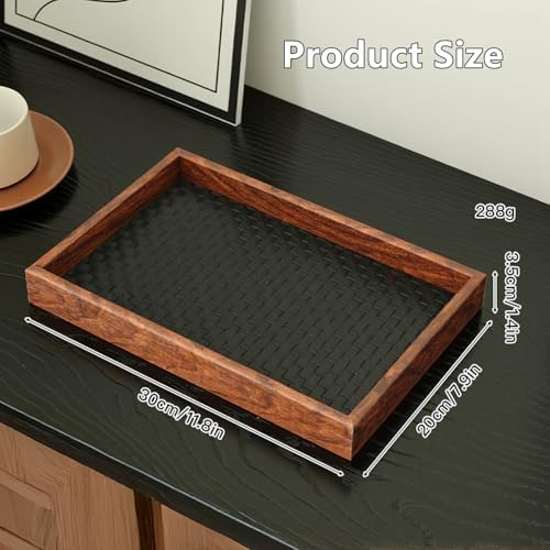 Valet Tray Wooden Catch All Tray Nightstand Tray Valet Desk Tray - Image 4