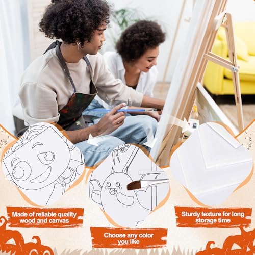 Sherr 140 Pcs 20 Set Pre Drawn Canvas Painting Kit, Halloween - Image 3