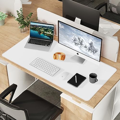 AFIING Cork Desk Mat 47" x 23.6", Dual-Sided Natural Cork & PU Leather Desk Pad, Non-Slip Waterproof Large Mouse Pad for Office, Home & Gaming (White) - Image 6