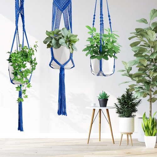 SFENNGPET Macrame Plant Hangers, 6Pack Hanging Planters for Indoor Plants - Image 3