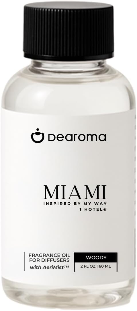 Miami Scent Oil for Diffusers, Inspired by My Way | 1 Hotel, 2 Fl Oz (60ml), Luxury Aroma for Hotel, Home, Office, Spa, Aromatherapy, Made USA, Long Lasting, Kids & Pets Friendly