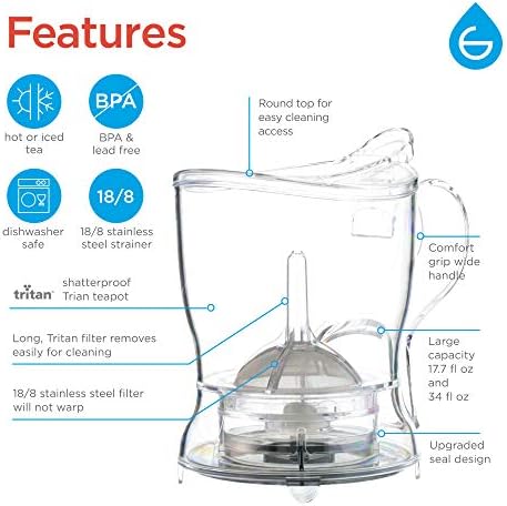 GROSCHE Aberdeen Smart Tea Maker BPA-Free Tea Infuser Clear 17.7 oz (525ml) - Image 6