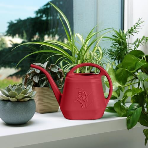 Hand Watering Can - for Home Plant Garden - 1/2 Gallon - Wine Red - Image 4