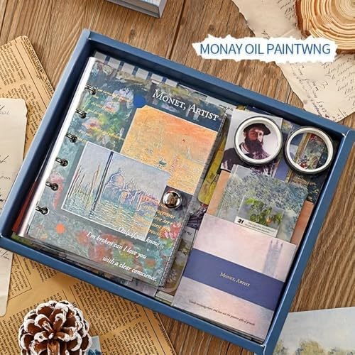 ATIRAMANIYA 346pcs Journal Supplies Kit Vintage Scrapbook Stickers Art Journaling Bullet Junk Journal Planners DIY Decoration Paper Stickers Craft Kits Notebook Collage Album (Monet Artish) - Image 7