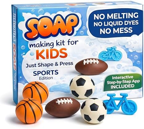 ZenseMe Soap Making Kit for Kids – DIY Sports Theme Soap Making Kit by Zenseme