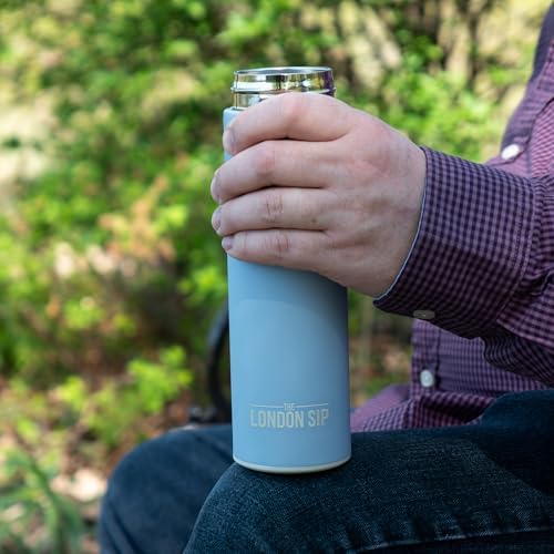 London Sip 16.9 oz Multi-Purpose Tea Infuser Mug – Fruit Infuser Water Bottle for Hot and Cold – Double Wall Stainless Steel Insulated, Blue Sunrise - Image 6