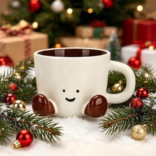 Coffee Mugs,Cute funny Mug For Women, 12.8oz/380ml Unique Ceramic Coffee Tea Cups, Office Mug Gift (chocolate) - Image 6