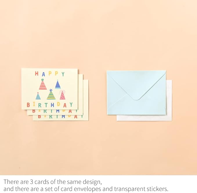 Monolike Day-by-day Card, Pop pop birthday Ver.1 - Mix 36 Mini Single cards, 36 envelopes, 36 stickers Package