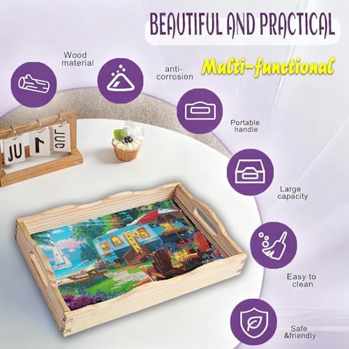 EWJRNSF Scenery Diamond Art Tray DIY Kit for Adults Gift Decor 12.2×16.1 in - Image 4