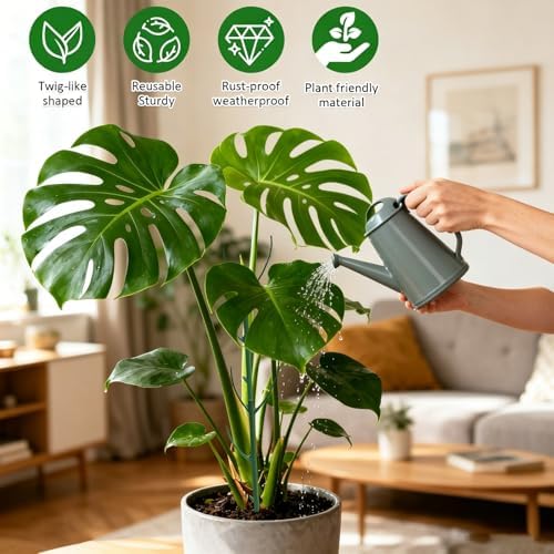 5 Pack Stackable Plant Support Stakes Indoor/Outdoor Support Pole - Image 5