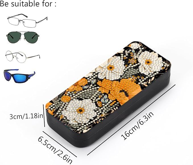 Leatrice 5d Diamond Art Kits for Adults Small Diamond Painting Kit Gem Art Paint by Diamonds Dots Eyeglasses Case DIY for Beginner Women